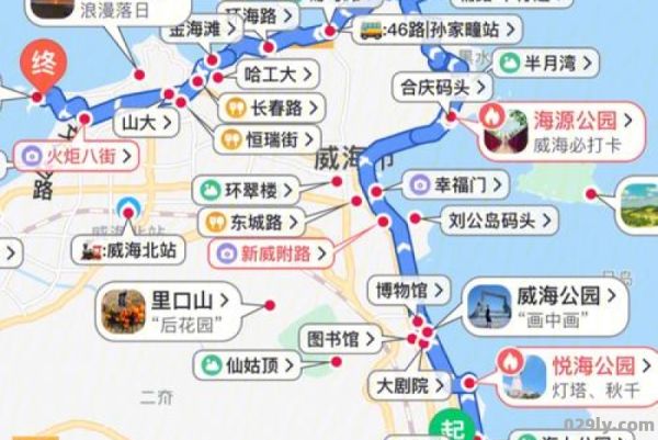 威海旅游地图（威海旅游地图景点地图高清）