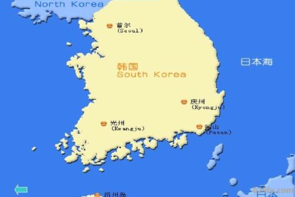 韩国地图全图（韩国位置地图）