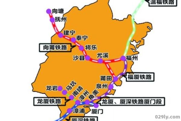 向莆铁路路线图（向莆铁路路线图及途经站点）