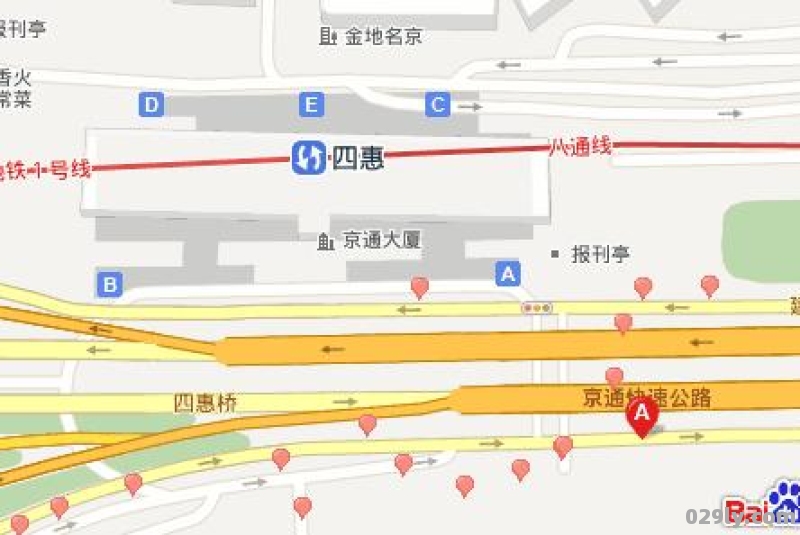 从北京地铁1号线在四惠站下车从哪出口出站可坐322路公交