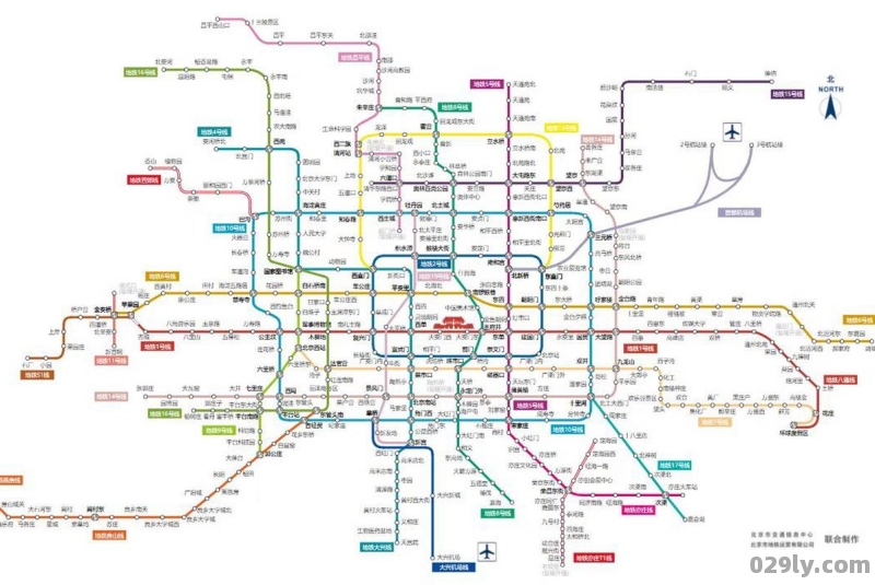 北京地铁线路图2023年高清晰最新版