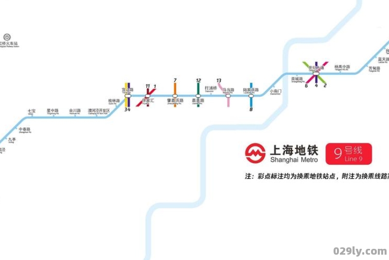 轨道交通9号线的路线图