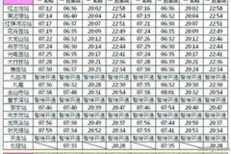 重庆6号线运营时间表