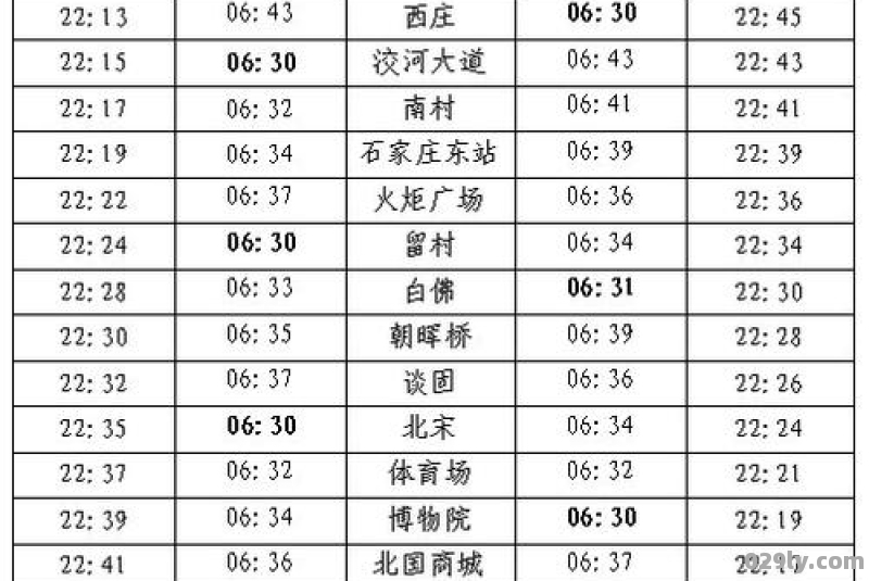 石家庄地铁运营时间表