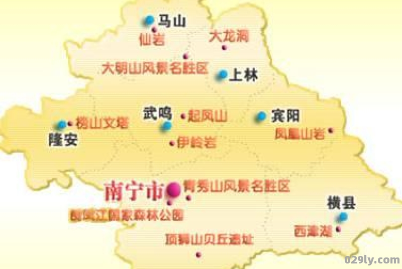 南宁旅游地图（南宁市旅游地图）