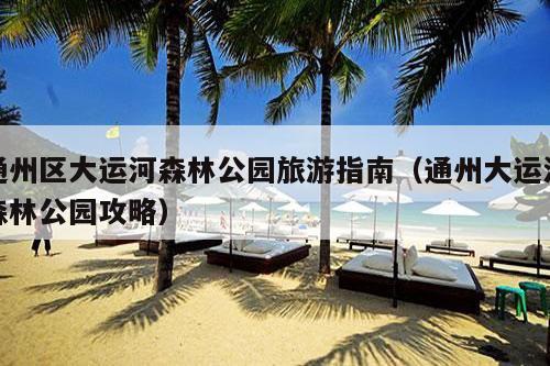 通州区大运河森林公园旅游指南（通州大运河森林公园攻略）