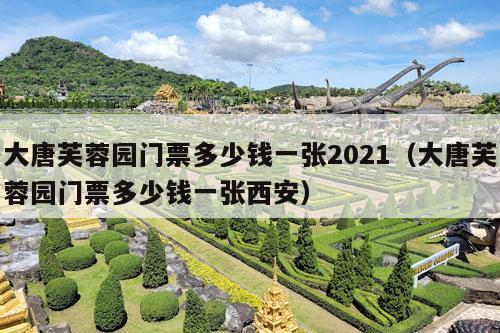 大唐芙蓉园门票多少钱一张2021（大唐芙蓉园门票多少钱一张西安）