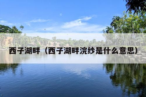 西子湖畔（西子湖畔浣纱是什么意思）