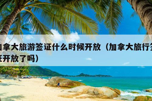 加拿大旅游签证什么时候开放（加拿大旅行签证开放了吗）