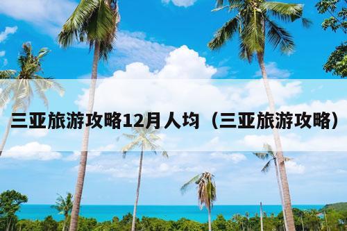 三亚旅游攻略12月人均（三亚旅游攻略）