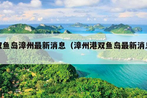 双鱼岛漳州最新消息（漳州港双鱼岛最新消息）