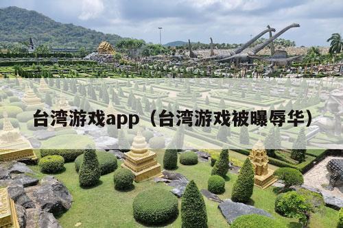 台湾游戏app（台湾游戏被曝辱华）