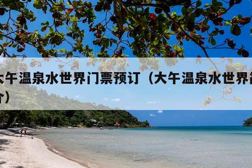 大午温泉水世界门票预订（大午温泉水世界简介）