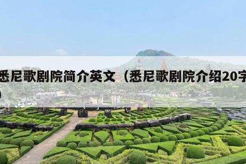 悉尼歌剧院简介英文（悉尼歌剧院介绍20字）