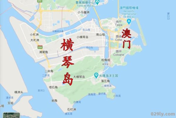 横琴岛地图（横琴岛在什么位置）