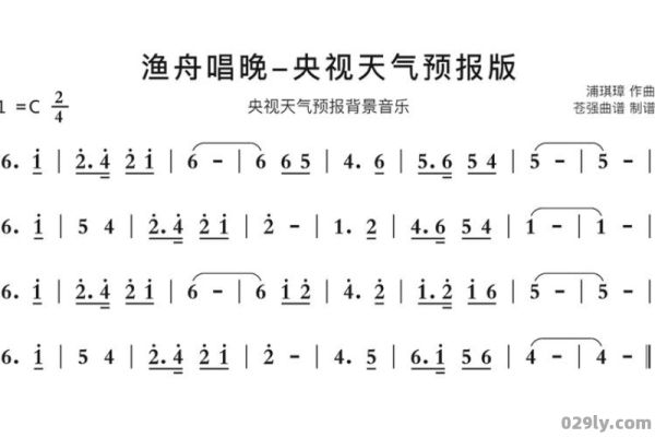 天气预报背景音乐（天气预报背景音乐渔舟唱晚）