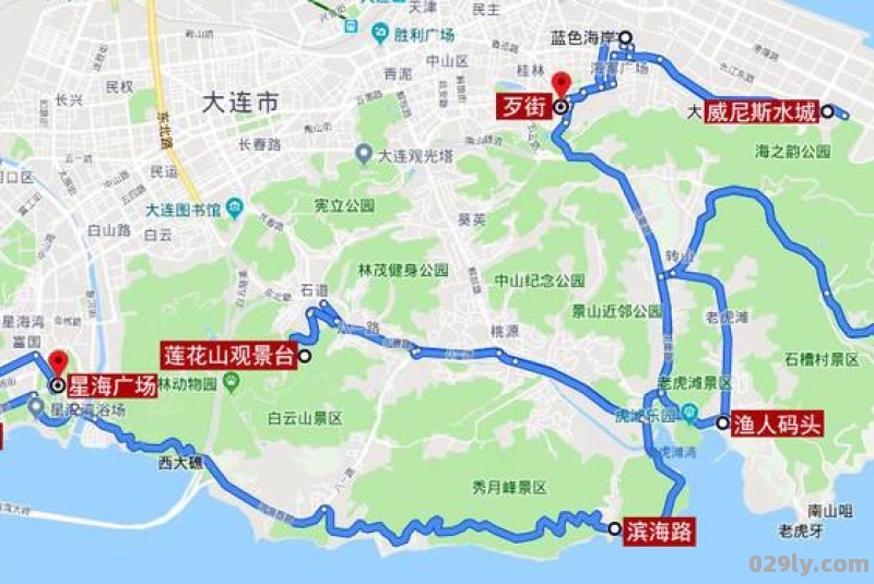 大连旅游景点全图大连旅游路线图