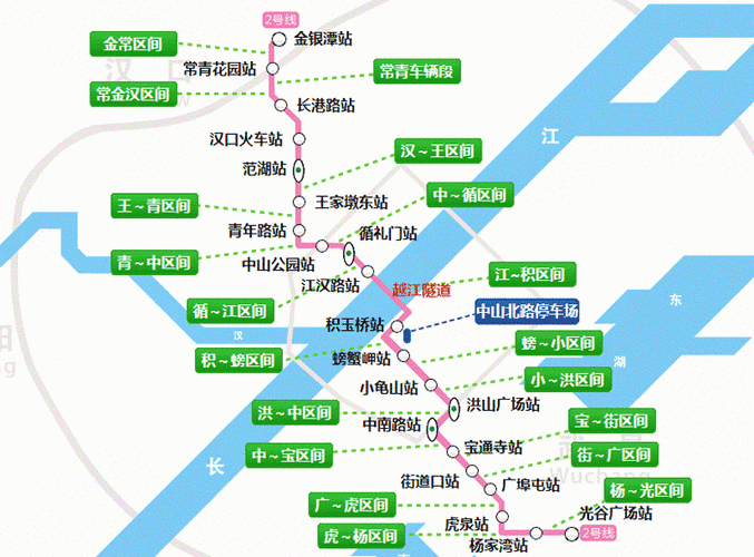 武汉地铁2号线所有站点名称