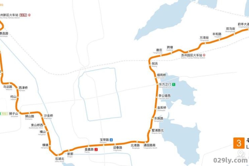 苏州地铁3号线线路图 站点分布详情