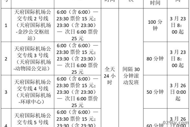 西宁机场大巴时刻表2023