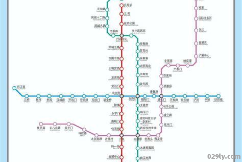 西安地铁2号线全程站点