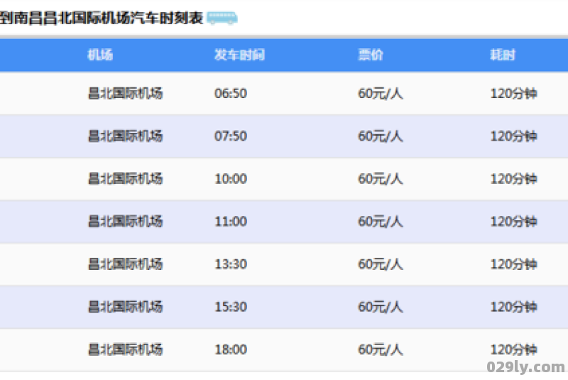 抚州到昌北国际机场大巴时刻表求最新的