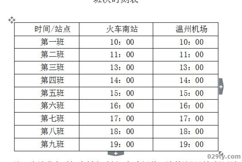 温州市区机场大巴有几个乘车点