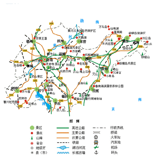 山东省旅游地图（山东省旅游地图景点大全）