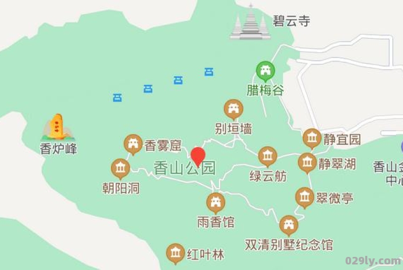 香山公园地图（香山公园电子地图）