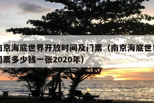 南京海底世界开放时间及门票（南京海底世界门票多少钱一张2020年）