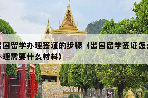 出国留学办理签证的步骤（出国留学签证怎么办理需要什么材料）