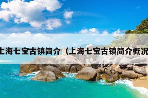 上海七宝古镇简介（上海七宝古镇简介概况）