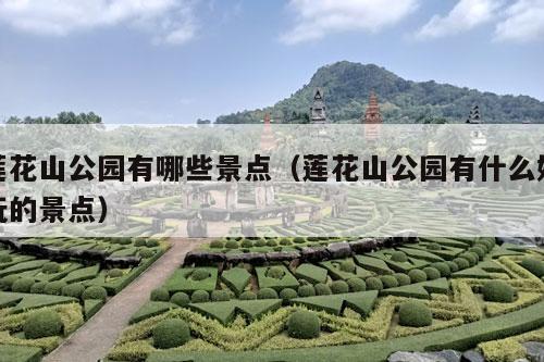 莲花山公园有哪些景点（莲花山公园有什么好玩的景点）