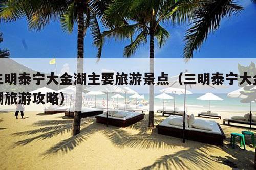 三明泰宁大金湖主要旅游景点（三明泰宁大金湖旅游攻略）