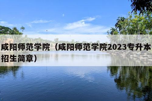 咸阳师范学院（咸阳师范学院2023专升本招生简章）