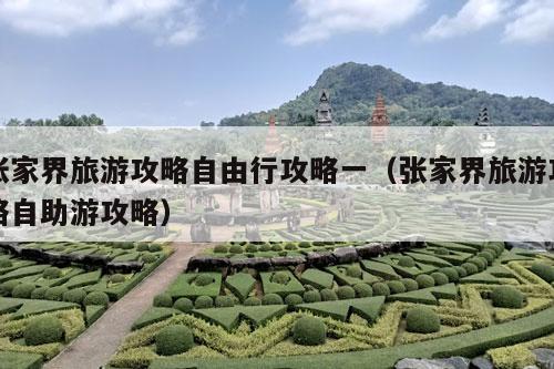 张家界旅游攻略自由行攻略一（张家界旅游攻略自助游攻略）