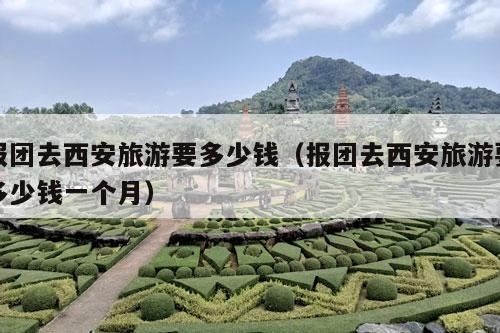 报团去西安旅游要多少钱（报团去西安旅游要多少钱一个月）