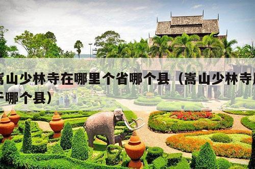 嵩山少林寺在哪里个省哪个县（嵩山少林寺属于哪个县）